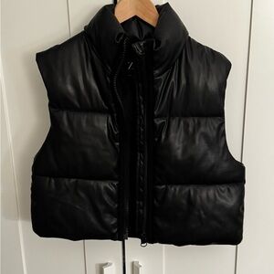 Zara Black Puffer Vest